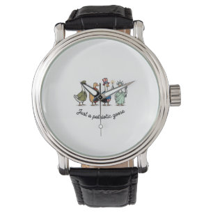 Patriotic Goose Vintage Engraving Funny USA Shirt  Watch