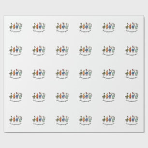 Patriotic Goose Vintage Engraving Funny USA Shirt Wrapping Paper