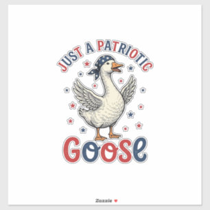Patriotic Goose Vintage Fourth of July Shirt Desig