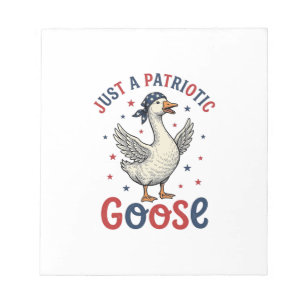 Patriotic Goose Vintage Fourth of July Shirt Desig Notepad