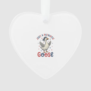 Patriotic Goose Vintage Fourth of July Shirt Desig Ornament
