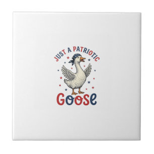 Patriotic Goose Vintage Fourth of July Shirt Desig Tile