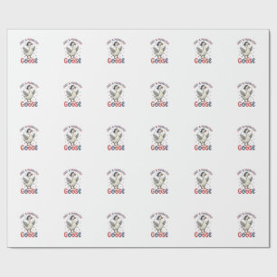 Patriotic Goose Vintage Fourth of July Shirt Desig Wrapping Paper