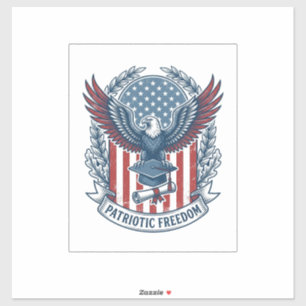 Patriotic Graduation Vector Graphic Tee