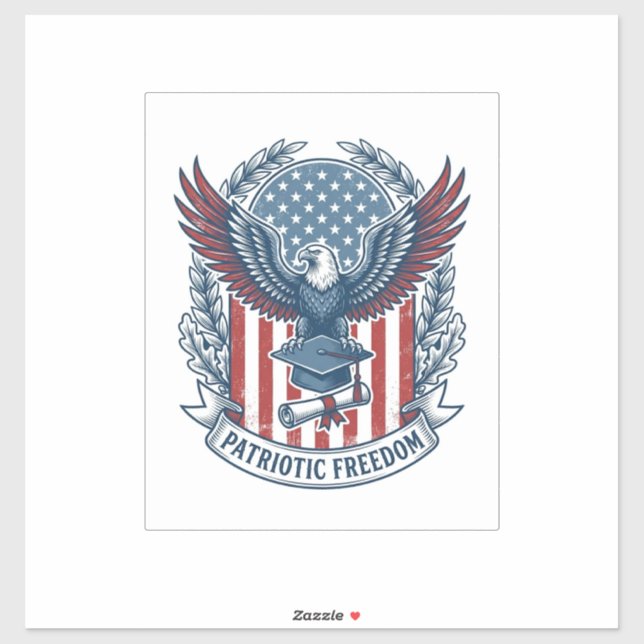 Patriotic Graduation Vector Graphic Tee (Sheet)