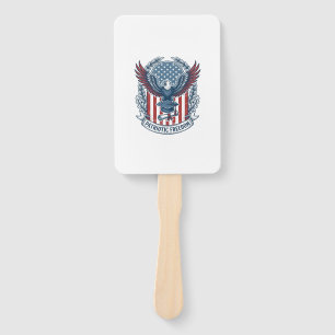Patriotic Graduation Vector Graphic Tee Hand Fan
