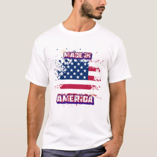 Patriotic Graffiti "Made in America" American T-Shirt