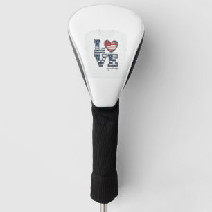 Patriotic Grandma Life Love Vintage Shirt Design_1 Golf Head Cover