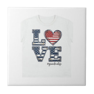 Patriotic Grandma Life Love Vintage Shirt Design_1 Tile