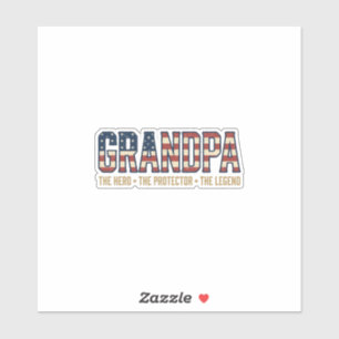 Patriotic Grandpa Hero Protector Legend Vector Des
