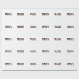 Patriotic Grandpa Hero Protector Legend Vector Des Wrapping Paper