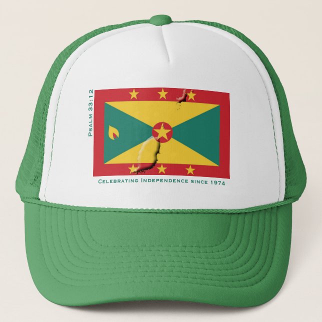 Patriotic Grenada Independence Trucker Hat (Front)