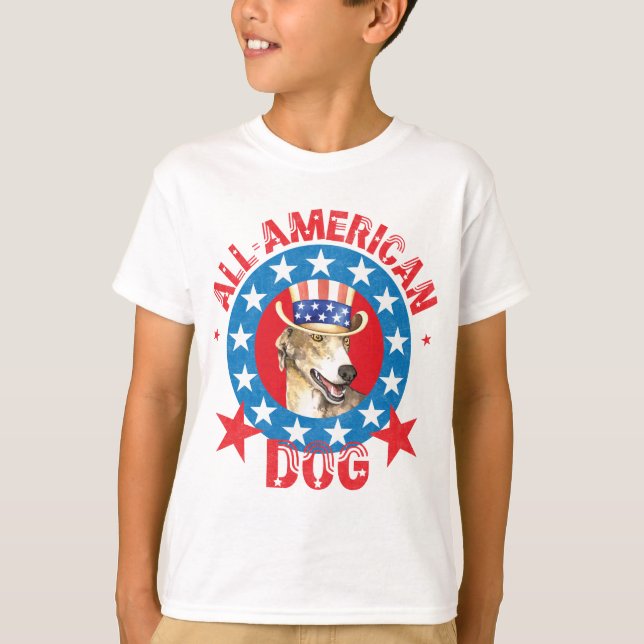 Patriotic Greyhound T-Shirt (Front)