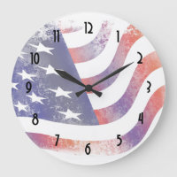 Patriotic Grunge Style Faded American Flag