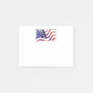 Patriotic Grunge Style Faded American Flag Post-it Notes