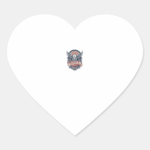 Patriotic Guardian Mask Freedom Military Inspired Heart Sticker