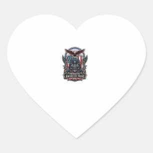 Patriotic Guardian Mask Freedom Military Inspired Heart Sticker