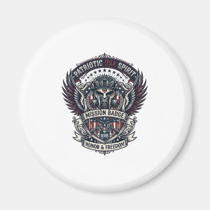 Patriotic Guardian Mask Freedom Military Inspired  Magnet