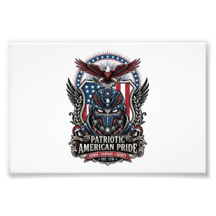 Patriotic Guardian Mask Freedom Military Inspired Photo Print
