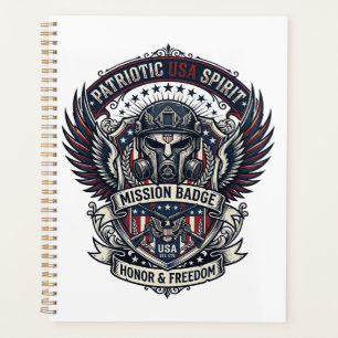 Patriotic Guardian Mask Freedom Military Inspired  Planner