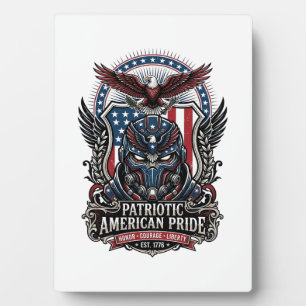 Patriotic Guardian Mask Freedom Military Inspired  Plaque