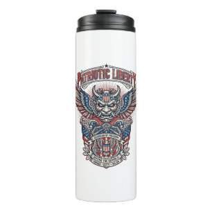 Patriotic Guardian Mask Freedom Military Inspired  Thermal Tumbler