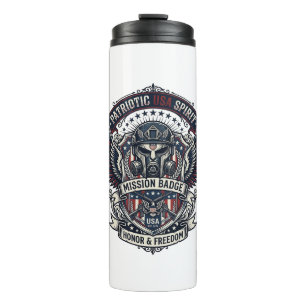 Patriotic Guardian Mask Freedom Military Inspired  Thermal Tumbler