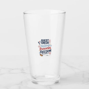 Patriotic Guest Check Hotdogs Fireworks Freedom Sh Glass