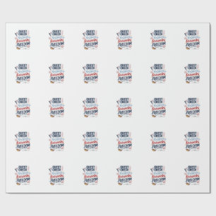 Patriotic Guest Check Hotdogs Fireworks Freedom Sh Wrapping Paper