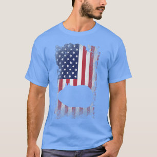 Patriotic Guinea Pig American Flag Cool Guinea Pig T-Shirt