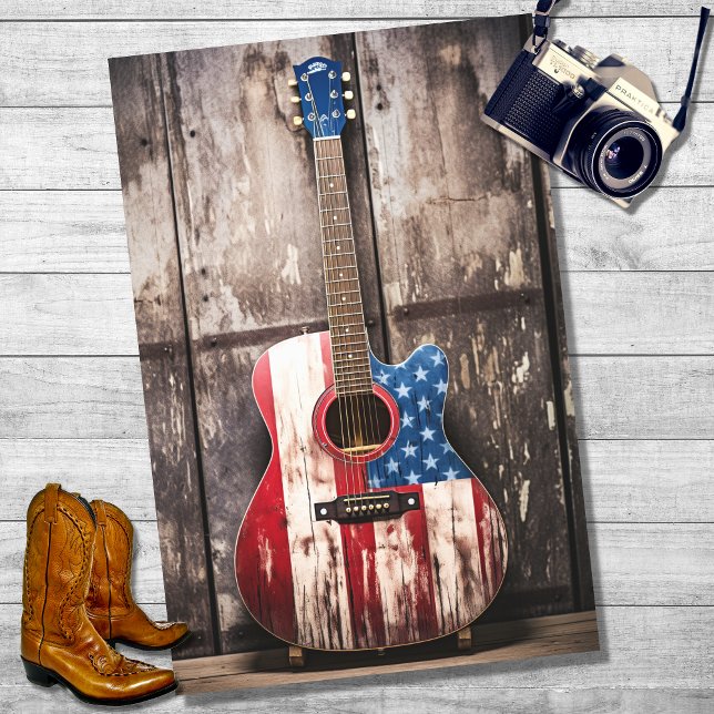 Patriotic Guitar 3 Decoupage Paper (Creator Uploaded)