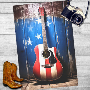 Patriotic Guitar 5 Decoupage Paper