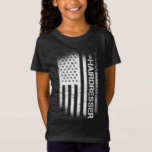 Patriotic Hairdresser With American Flag T-Shirt