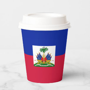 Patriotic Haiti Flag Paper Cups