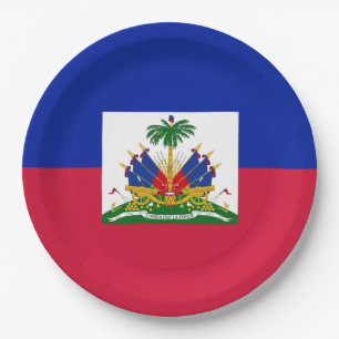 Patriotic Haiti Flag Paper Plate