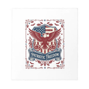Patriotic Halloween Vector Graphic Tee Notepad