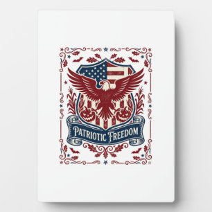 Patriotic Halloween Vector Graphic Tee Plaque