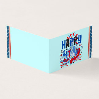 Patriotic Happy 4th of July Celebration Design Business Card