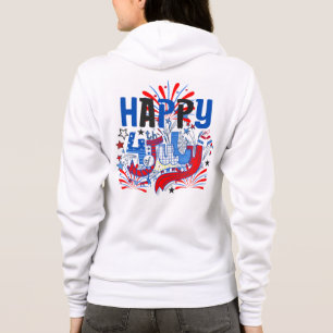 Patriotic Happy 4th of July Celebration Design Hoodie