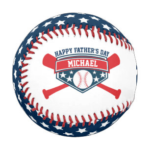 Patriotic Happy Father's Day Baseball