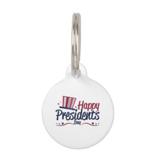 Patriotic Happy President's Day Design Gifts Class Pet Tag