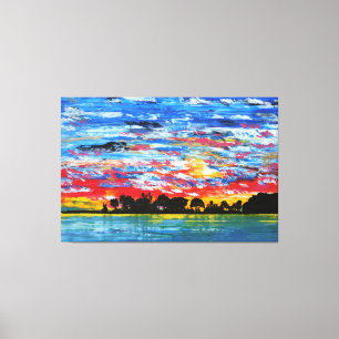 Patriotic harbour canvas print