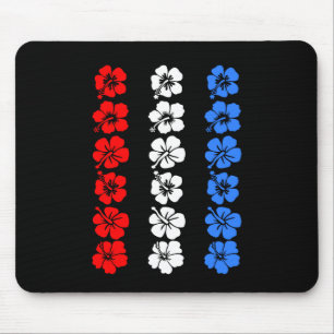 Patriotic Hawaii USA Red White Blue Aloha Vertical Mouse Pad