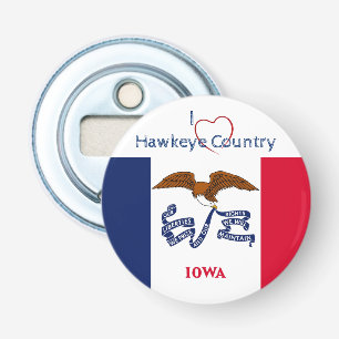 Patriotic Hawkeyes Iowa Flag Bottle Opener