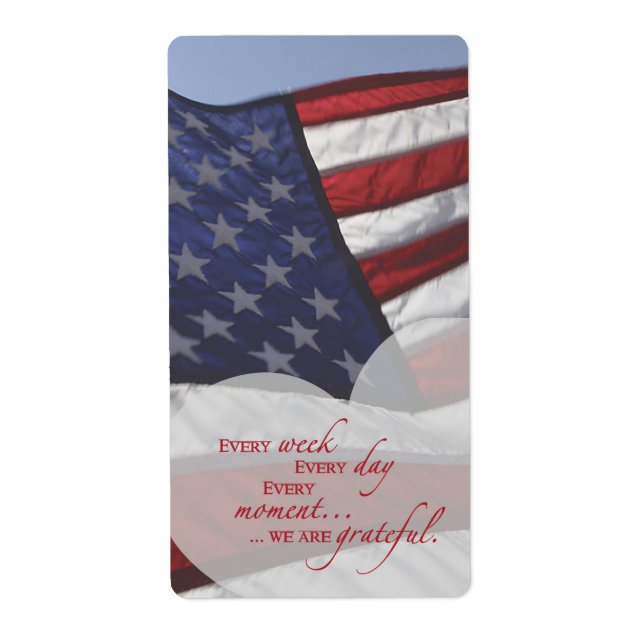 Patriotic Heart Flag, Military Appreciation (Front)