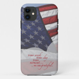 Patriotic Heart Flag, Military Appreciation Case-Mate iPhone Case