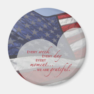 Patriotic Heart Flag, Military Appreciation Magnet