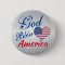 Patriotic Heart God Bless America Pin Button