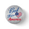 Patriotic Heart God Bless America Pin Button
