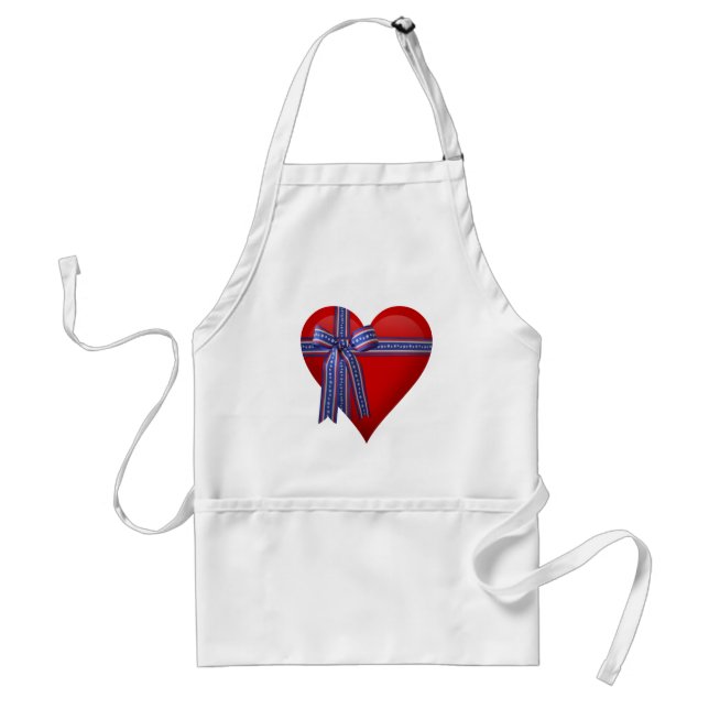 Patriotic Heart graphic Standard Apron (Front)